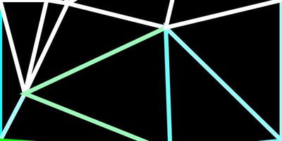 Light blue, green vector abstract triangle pattern.