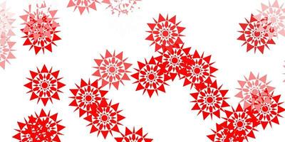 Light red vector template with ice snowflakes.