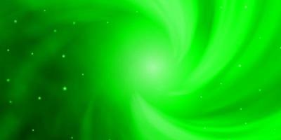 Light Green vector pattern with abstract stars.