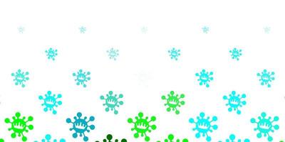 Light blue, green vector texture with disease symbols.