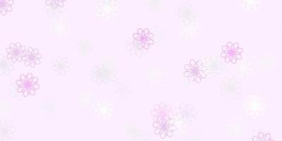 Light Purple vector natural layout with flowers.