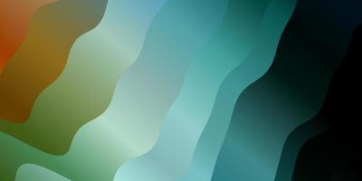 Light Blue, Green vector background with curves.