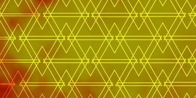 Light Yellow vector background with triangles.