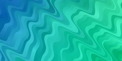 Light Blue, Green vector pattern with curves.