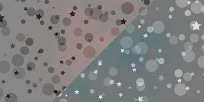 Vector layout with circles, stars.