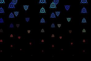 Dark Multicolor vector pattern with magic elements.