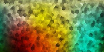 Light multicolor vector layout with shapes of hexagons.