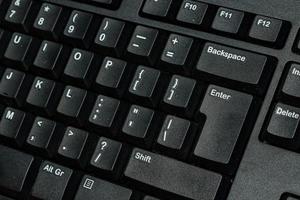 Black computer keyboard. photo