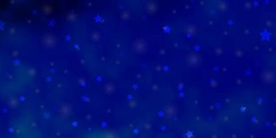 Light BLUE vector template with neon stars.