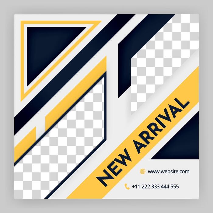 Download Social Media Post Templates White Background With Geometric Elements In Black And Yellow For Personal And Business Account Editable Minimal Square Banner Template Social Media Post And Internet Ads 2894183 Vector Art At Vecteezy