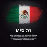 Mexico flag brush vector