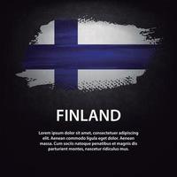 Finland flag brush vector