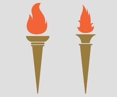 torch Brown symbol illustration abstract design on Gray Background vector