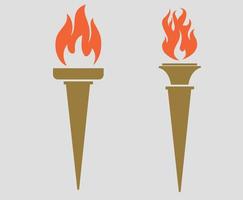 torch icon flame vector illustration abstract design with Background Gray