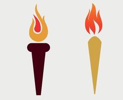 torch icon flame vector illustration abstract design with Background Gray