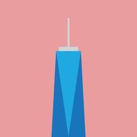 High rise skyscraper building simplicity outline style. vector