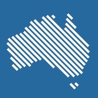 Simplicity modern abstract geometry Austalia map. vector