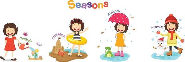 illustration of seasons vector