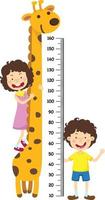 Meter wall with boy and girl.vector illustration vector