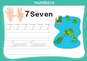 Hand count.finger and number,Number exercise illustration vector