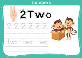 Hand count.finger and number,Number exercise illustration vector