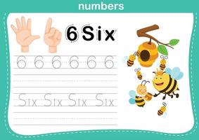 Hand count.finger and number,Number exercise illustration vector