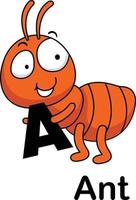 Alphabet Letter a -ant vector illustration