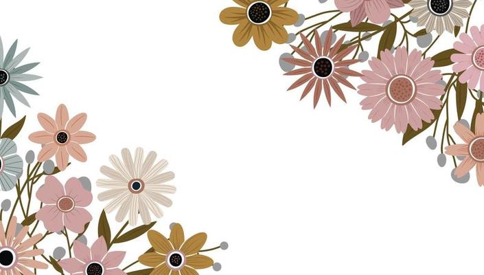 Abstract art nature background vector. Trendy plants frame. design background color flowers, decorative beautiful garden. Botanical leaves and floral pattern design for summer sale banner.
