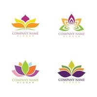 Lotus flower logo and symbol vector image