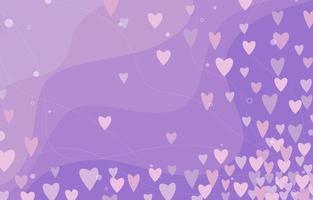 precioso fondo de corazón en colores pastel púrpura vector