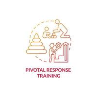 Pivotal response training concept icon. Autistic behavior correction abstract idea thin line illustration. Teaching social-communicative and adaptive behaviors. Vector isolated outline color drawing