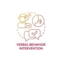 Verbal behavior intervention concept icon. Autistic behavior correction abstract idea thin line illustration. Help to get desired objects, results. Vector isolated outline color drawing