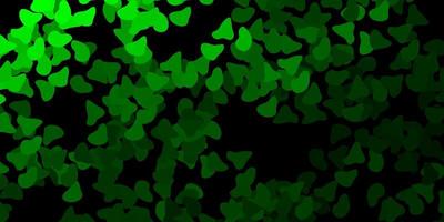 Dark green vector background with random forms.