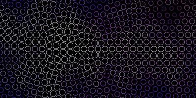 Dark Purple vector template with circles.