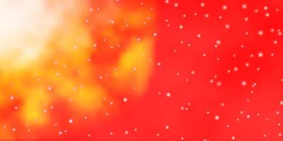 Light Red, Yellow vector layout with bright stars.