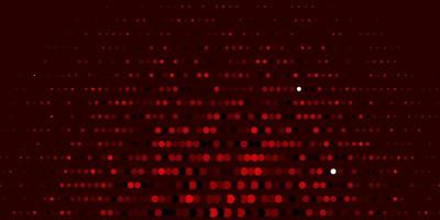 Dark Red vector background with bubbles.