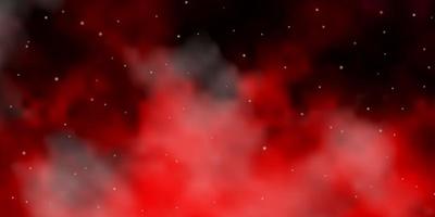 Dark Red vector texture with beautiful stars.