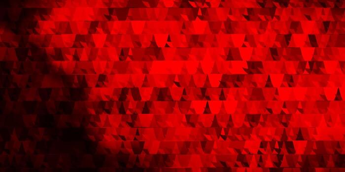 Dark Red vector texture with lines, triangles.