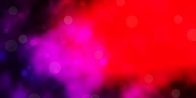 Dark Pink, Red vector background with circles.