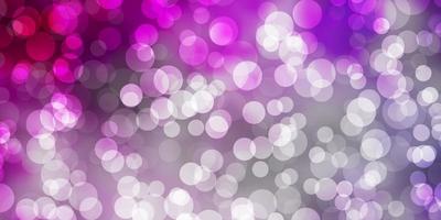 Light Purple, Pink vector background with bubbles.