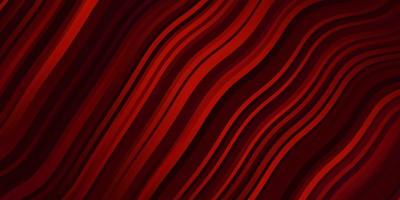 Dark Red vector pattern with curved lines.