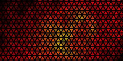 Dark Red vector template with crystals, triangles.