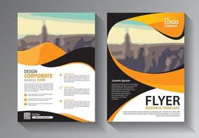 flyer business template for layout brochure promotion or annual report company vector