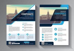 flyer business template for layout brochure promotion or annual report company vector