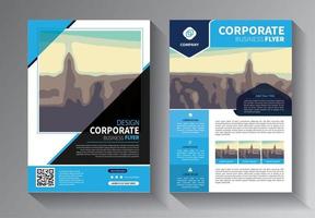 flyer business template for layout brochure promotion or annual report company vector