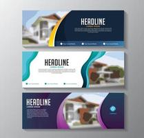 design horizontal banner template for advertising vector