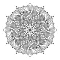 diseño de mandala con motivo de adorno para fondo de henna vector