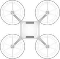 Aerial drone camera on white background vector
