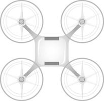 Aerial drone camera on white background vector