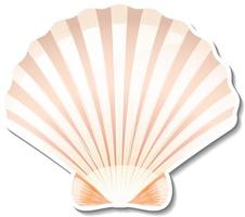 Scallop sticker on white background vector